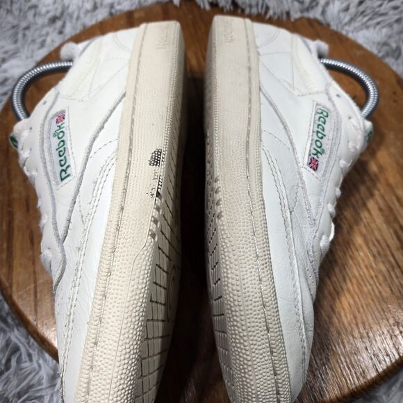 Y2K Reebok England  "Athletic" Classic Club C Women Size 8 White Trainer Shoes - Picture 10 of 12